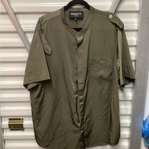 Royalty For Me Men's Khaki Shirt Jacket